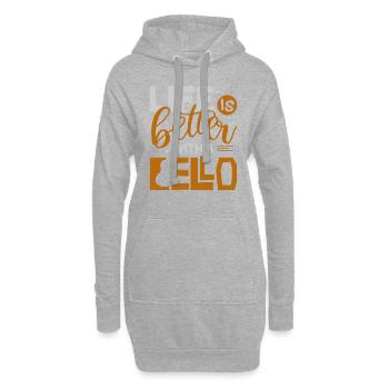 Cello - Hoodie-Kleid - Grau meliert - Vorne