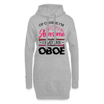 Oboe - Hoodie-Kleid - Grau meliert - Vorne