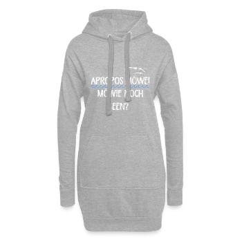 Apropos Möwe Plattdeutscher Spruch Trinken - Hoodie-Kleid - Grau meliert - Vorne