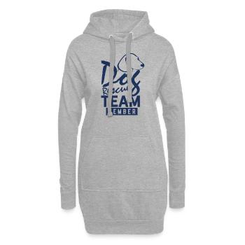 Hunderettung Retter Team Hund retten Straßenhunde - Hoodie-Kleid - Grau meliert - Vorne