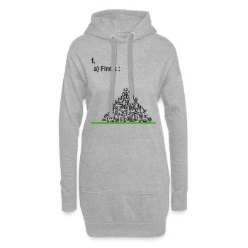 Find X Math Funny - Sweat-shirt à capuche long Femme - gris chiné - Devant