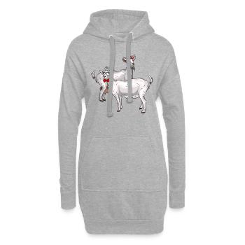 Chèvre chèvre bouc Bock Bergers Bauer Cadeau - Sweat-shirt à capuche long Femme - gris chiné - Devant