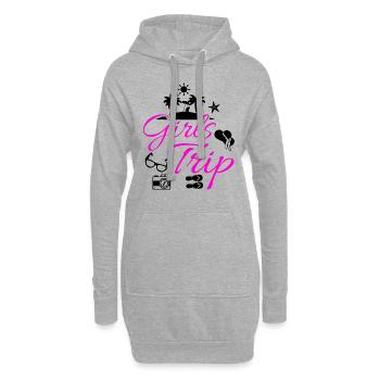 Mädelstrip Girls Trip Crew Girl Tour Fille Crew - Sweat-shirt à capuche long Femme - gris chiné - Devant