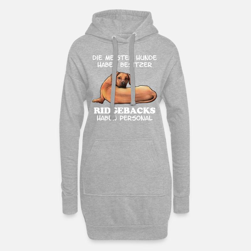 Rhodesian Ridgeback - Hoodie-Kleid - Grau meliert