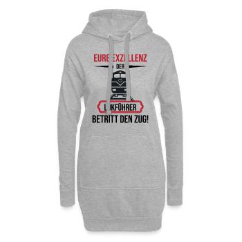 Lokführer shirt • Zug • Lokführer Geschenk - Hoodie-Kleid - Grau meliert - Vorne