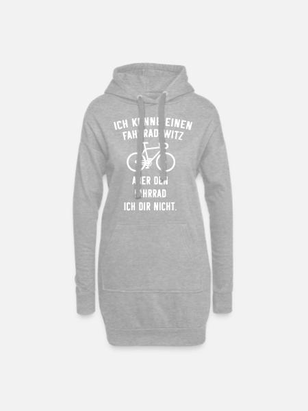 Fahrrad Fahrradfahren Radfahrer Sprüche Witz - Hoodie-Kleid - Grau meliert