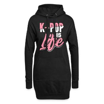 K-Pop - Hoodie-Kleid - Schwarz - Vorne