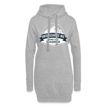 Skilehrer - Hoodie-Kleid - Grau meliert - Vorne