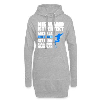Skilehrer Spruch - Hoodie-Kleid - Grau meliert - Vorne