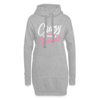 pieds nus - Sweat-shirt à capuche long Femme - gris chiné - Devant