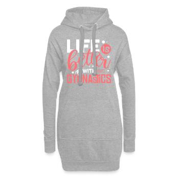 do gymnastics - Hoodie Dress - heather grey - Front