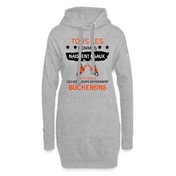 Bucheron Shirt • les meilleurs • Veste Bucheron - Sweat-shirt à capuche long Femme - gris chiné - Devant