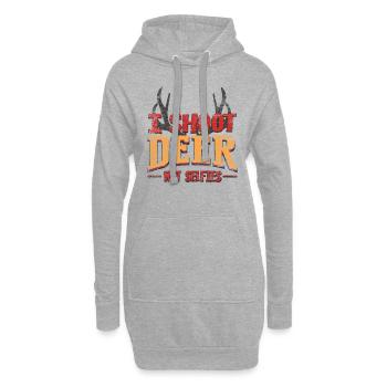 chasseur - Sweat-shirt à capuche long Femme - gris chiné - Devant