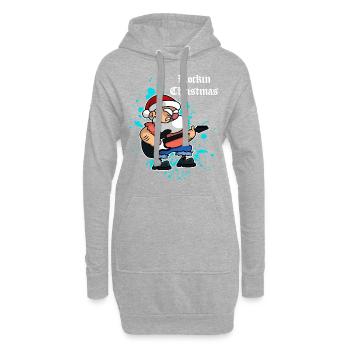 Rock Christmas - Hoodie-Kleid - Grau meliert - Vorne