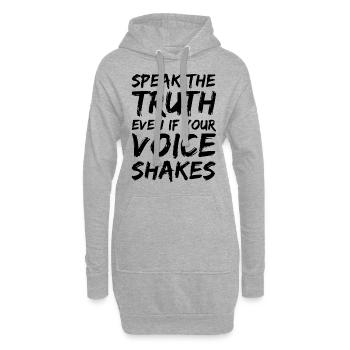 Anarchist Anarchism Anarchy Truth Black - Sweat-shirt à capuche long Femme - gris chiné - Devant