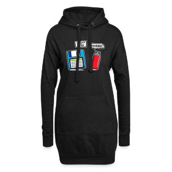 Je suis votre père Humour sur clé USB Dsikette - Sweat-shirt à capuche long Femme - noir - Devant