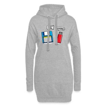 I am Your Father Dsikette USB-Stick Humor - Hoodie-Kleid - Grau meliert - Vorne