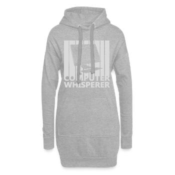 Computer Nerd - Hoodie-Kleid - Grau meliert - Vorne