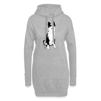 Laïka yakoutienne - Sweat-shirt à capuche long Femme - gris chiné - Devant