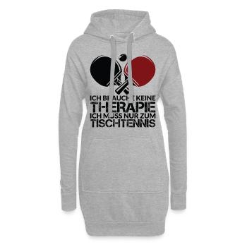 Tischtennis Spieler Tischtennisschläger Geschenk - Hoodie-Kleid - Grau meliert - Vorne