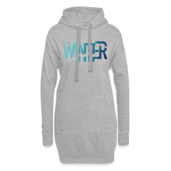 Winter - Hoodie-Kleid - Grau meliert - Vorne