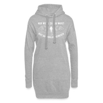 Spruch für Wanderer - Hoodie-Kleid - Grau meliert - Vorne