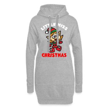 LITTLE MISS CHRISTMAS ELF - Hoodie-Kleid - Grau meliert - Vorne