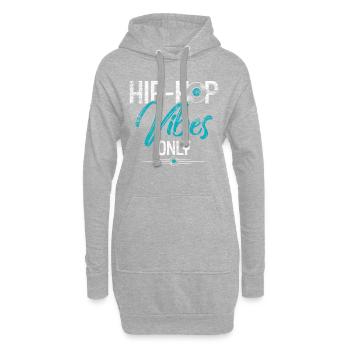 Hip hop - Sweat-shirt à capuche long Femme - gris chiné - Devant