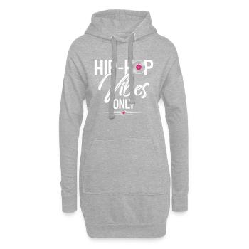 Hip hop - Sweat-shirt à capuche long Femme - gris chiné - Devant