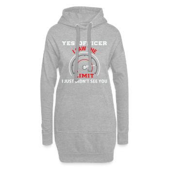 Höchstgeschwindigkeit Autofahrer Lustig - Hoodie-Kleid - Grau meliert - Vorne