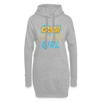 Fille de hip hop - Sweat-shirt à capuche long Femme - gris chiné - Devant