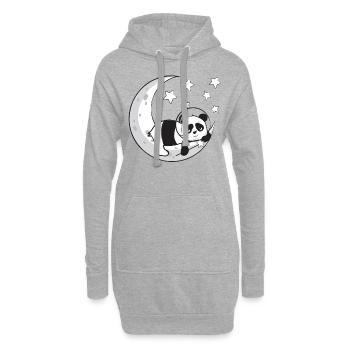 PANDA Sleep fatigué - Sweat-shirt à capuche long Femme - gris chiné - Devant