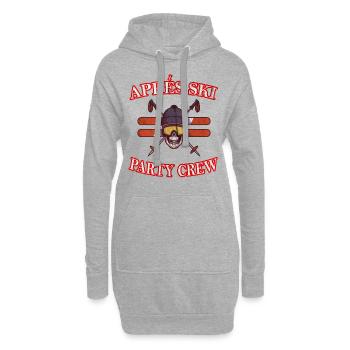 Party Crew , skiing - Sweat-shirt à capuche long Femme - gris chiné - Devant