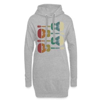 Gitarren - Hoodie-Kleid - Grau meliert - Vorne
