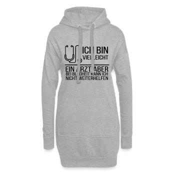 Arzt Spruch - Hoodie-Kleid - Grau meliert - Vorne