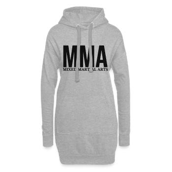 Mma - Sweat-shirt à capuche long Femme - gris chiné - Devant