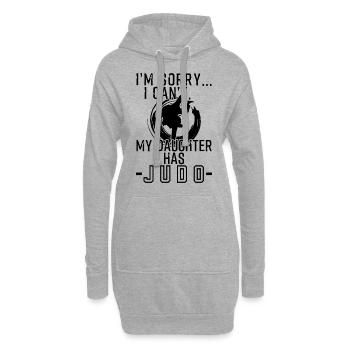 Sorry I Can't My Daughter Has Judo - Hoodie-Kleid - Grau meliert - Vorne