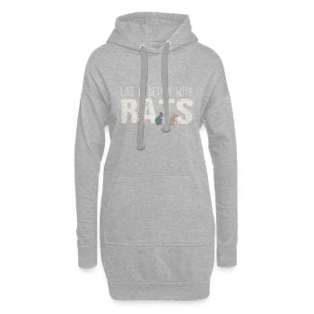 Ratte - Hoodie-Kleid - Grau meliert - Vorne