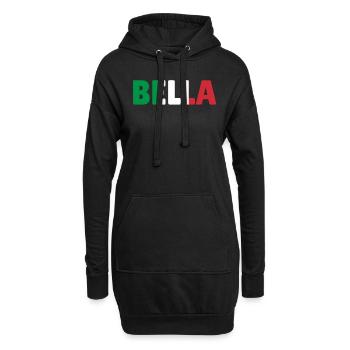 Bella schön Frau Mädchen Italien Geschenk - Hoodie-Kleid - Schwarz - Vorne