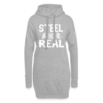 Steel Is Real No. 8 - Sweat-shirt à capuche long Femme - gris chiné - Devant