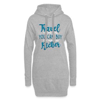 Reisen - Hoodie-Kleid - Grau meliert - Vorne