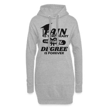 Thèse de doctorat Dire drôle - Sweat-shirt à capuche long Femme - gris chiné - Devant