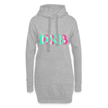 Drum And Bass Musik Logo Elektro - Hoodie-Kleid - Grau meliert - Vorne