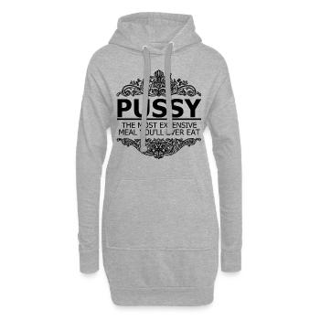 Vagin: le plus cher que vous ayez jamais mangé. - Sweat-shirt à capuche long Femme - gris chiné - Devant