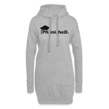 Ph.inishe.D. Thèse de doctorat - Sweat-shirt à capuche long Femme - gris chiné - Devant