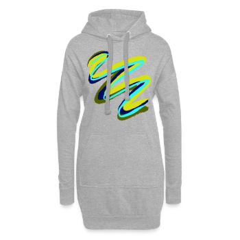 Cadeau de peintre - Sweat-shirt à capuche long Femme - gris chiné - Devant