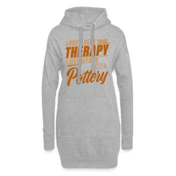do pottery - Hoodie Dress - heather grey - Front