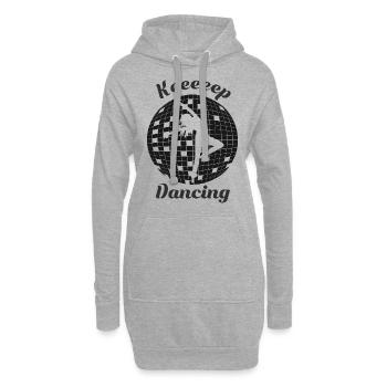 Tanz Weiter Tänzer - Hoodie-Kleid - Grau meliert - Vorne