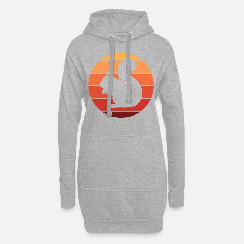 Eichhörnchen - Hoodie-Kleid - Grau meliert