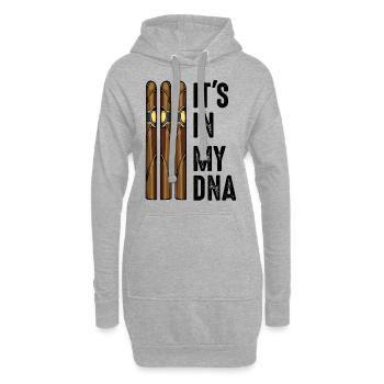 It‘s In My DNA Zigarren Rauchen Spruch Geschenk - Hoodie-Kleid - Grau meliert - Vorne